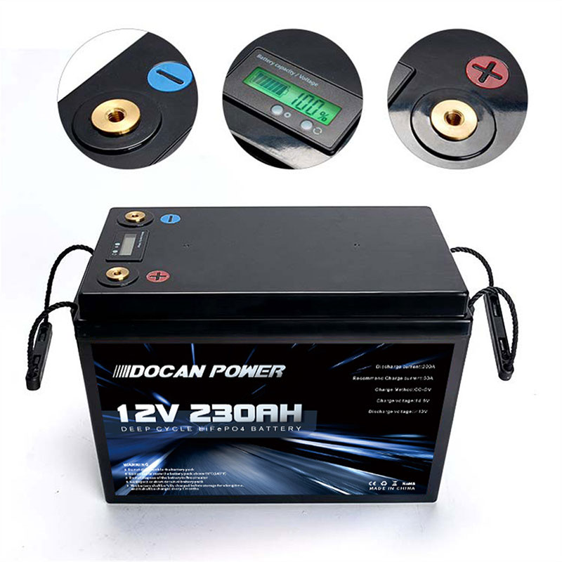US Stock 12.8V 230Ah battery pack with JBD 4S 200A BMS