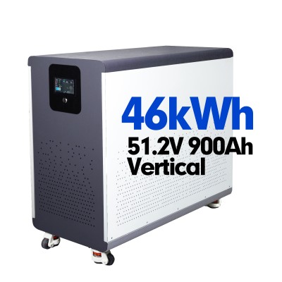 China Stock 51.2V 900-942Ah 46-53kWh LiFePO4 Battery Pack Vertical and Moveable with 200A BMS and Touch Screen