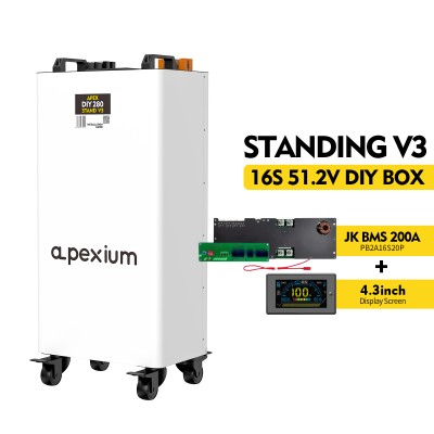 EU Stock Apex Vertical V3 DIY 48V 280 304 314 Metal box with 200A JK PB2A16S20P Inverter BMS