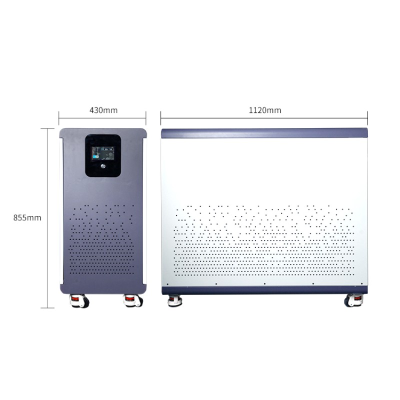EU Stock 51.2V 900-942Ah 46-53kWh LiFePO4 Battery Pack Vertical and Moveable with 200A BMS and Touch Screen