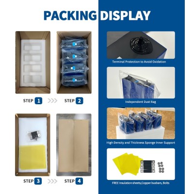 USA Stocks Docan EV Grade A EVE LF105 3.2V 105Ah Prismatic Lifepo4 Cell with Laser-Welded M6 Studs