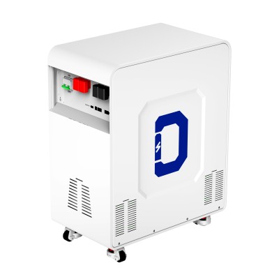 China Stock Docan MOON 32kWh 51.2V 628Ah Vertical Moveable LiFePO4 Battery Pack with Daren 200A BMS and Touch Screen