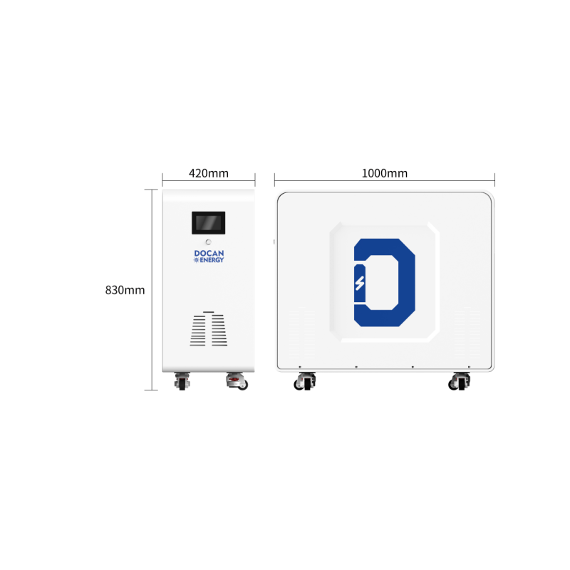 China Stock Docan MOON 48kWh 51.2V 942Ah Vertical Moveable LiFePO4 Battery Pack with Daren 200A BMS and Touch Screen China Stock Docan MOON 48kWh 51.2V 942Ah Vertical Moveable LiFePO4 Battery Pack with Daren 200A BMS and Touch Screen