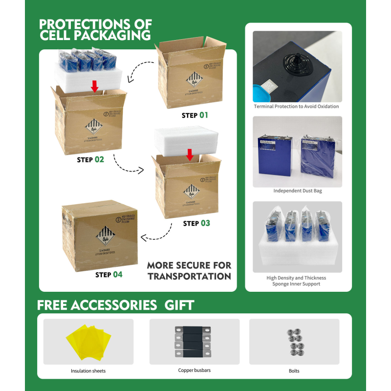 USA Stocks Rept 345ah 3.2v Lifepo4 Battery Grade A Solar Battery With Laser Welded Studs